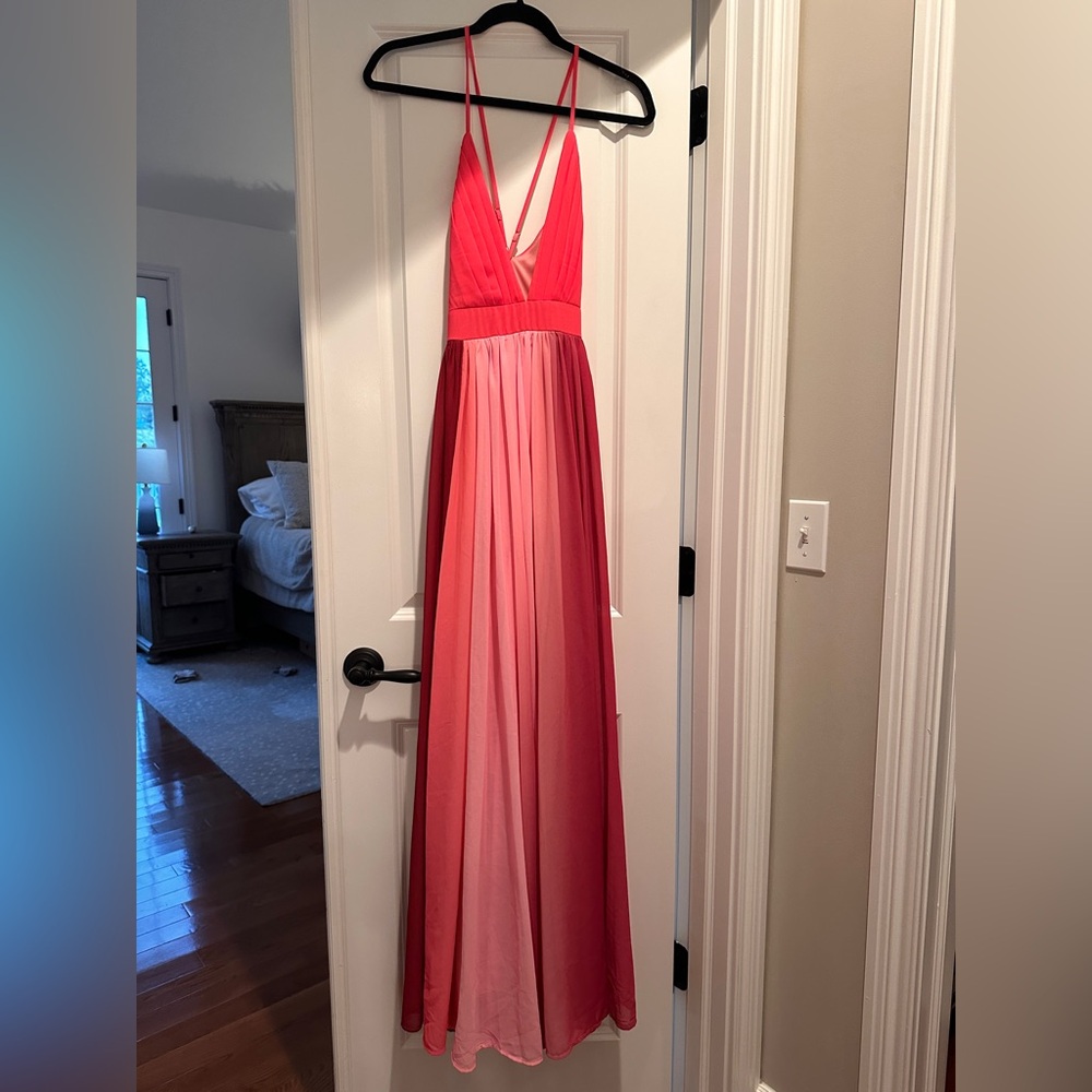Pink Lily Elegant Ombre Pink Maxi Dress